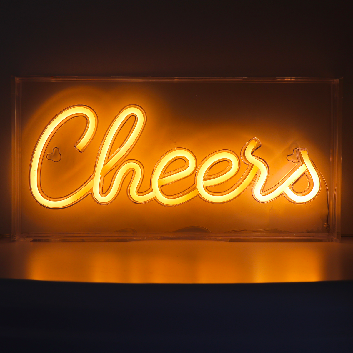 Néon Cheers Blanc chaud