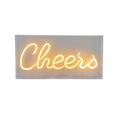 Néon Cheers Blanc chaud