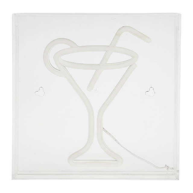 Néon COSMOPOLITAIN coloris orange et blanc chaud