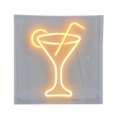 Néon Cosmopolitain Orange et blanc chaud