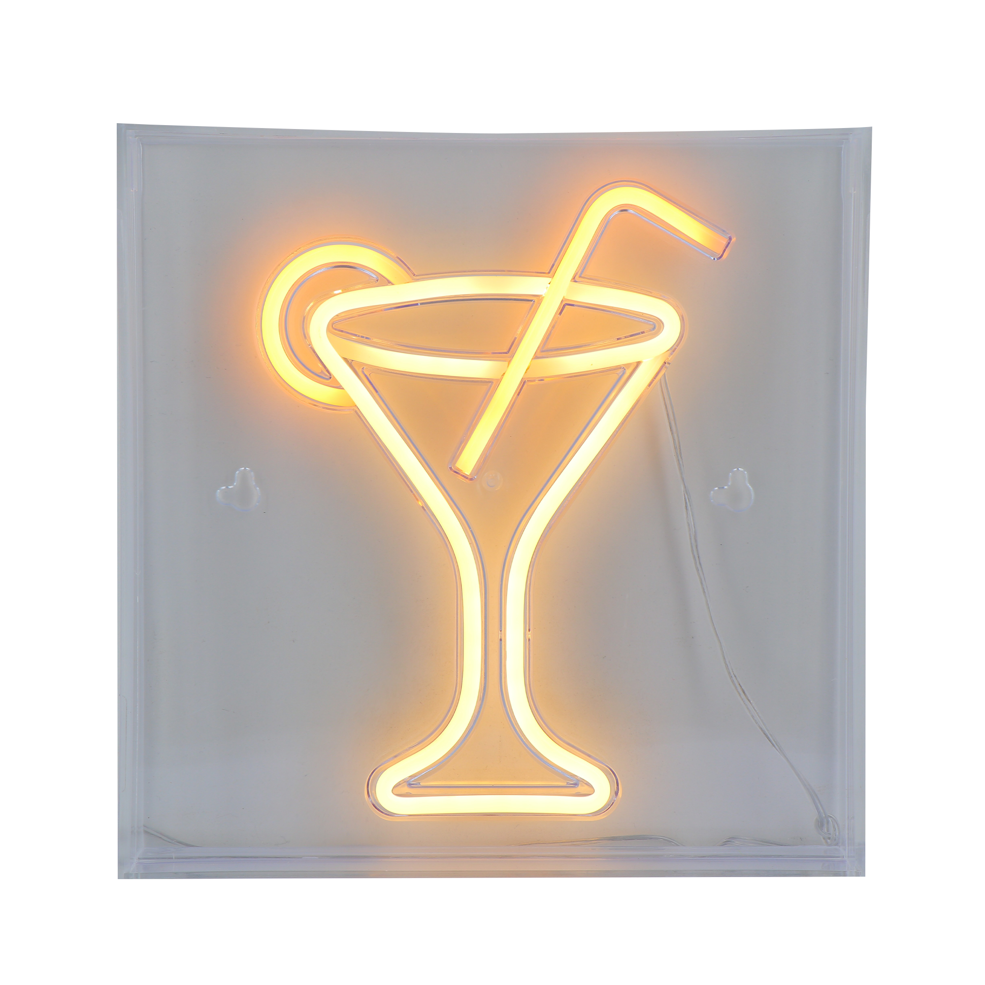 Néon Cosmopolitain Orange et blanc chaud