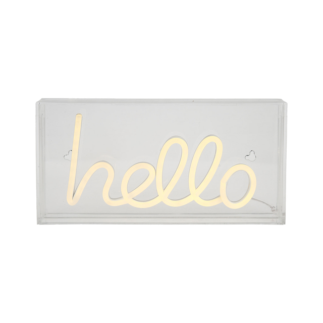 Néon HELLO coloris blanc chaud