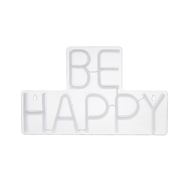 Néon BE HAPPY coloris rose