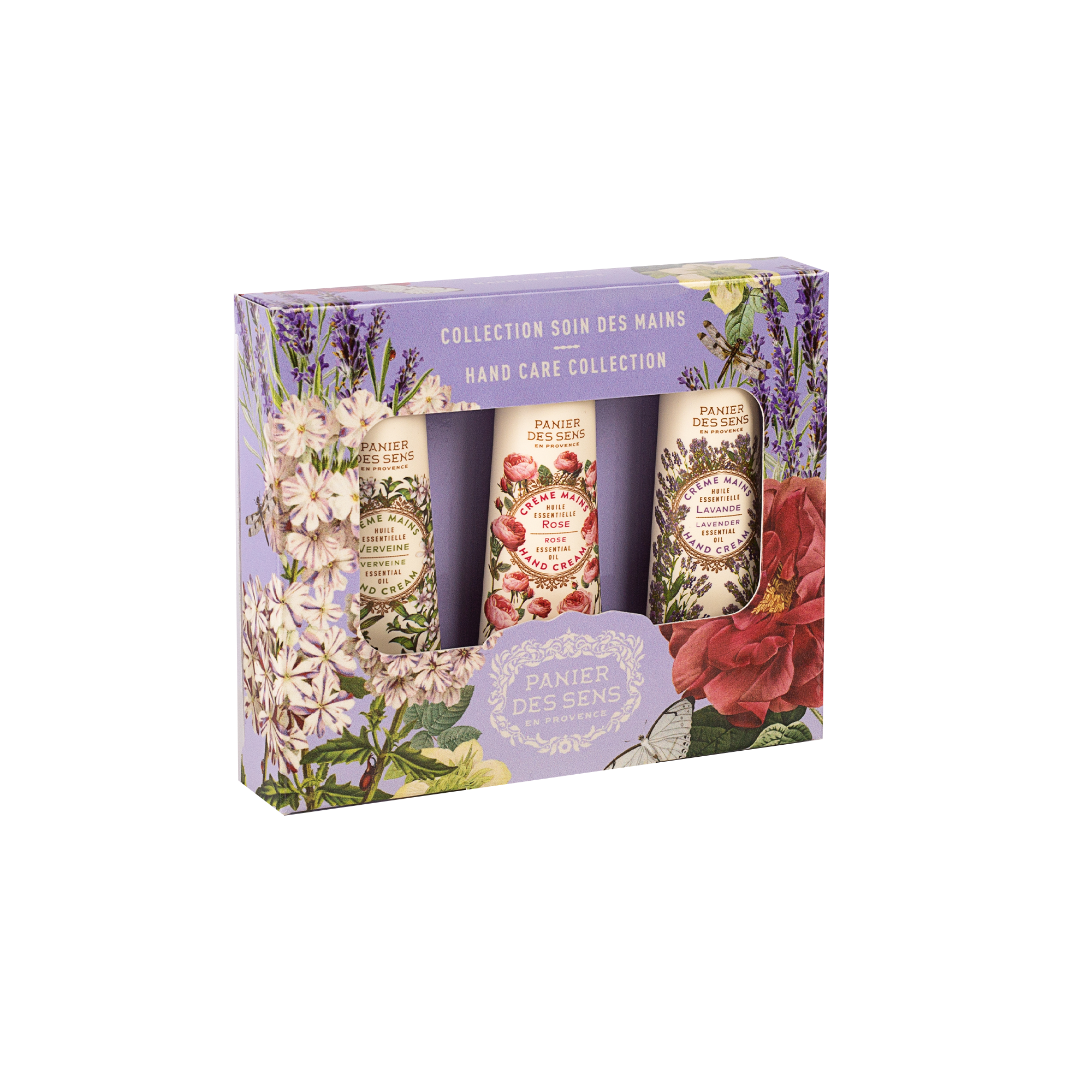 PANIER DES SENS Coffret cosmétique Les essentiels Mauve Rose, lavande, verveine 90ML