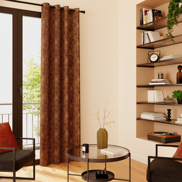 Rideau DENTON coloris cognac 140 x 260 cm