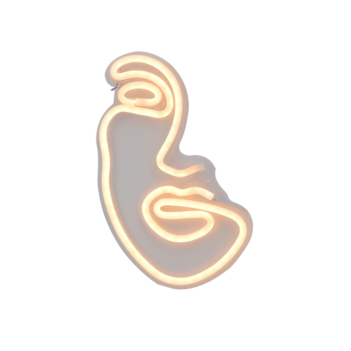 Néon Visage Blanc chaud