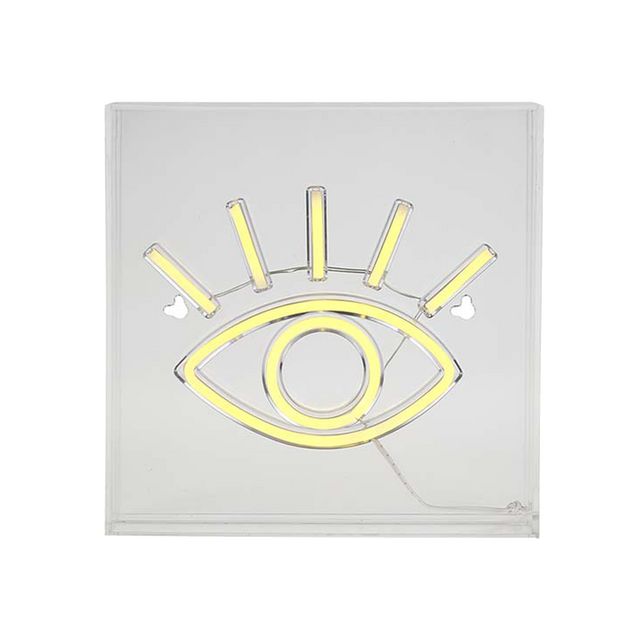 Néon OEIL coloris jaune