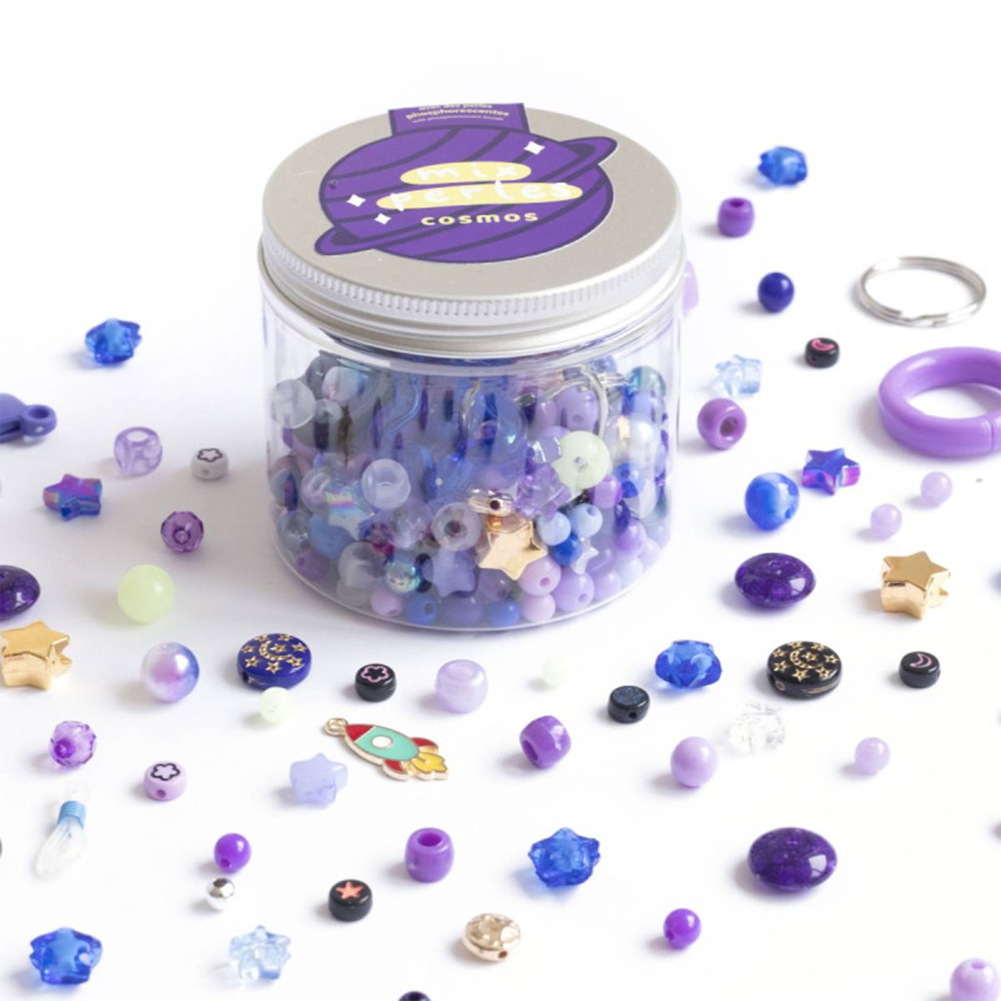 LA PETITE ÉPICERIE Kit création Mix de perles cosmos Mauve