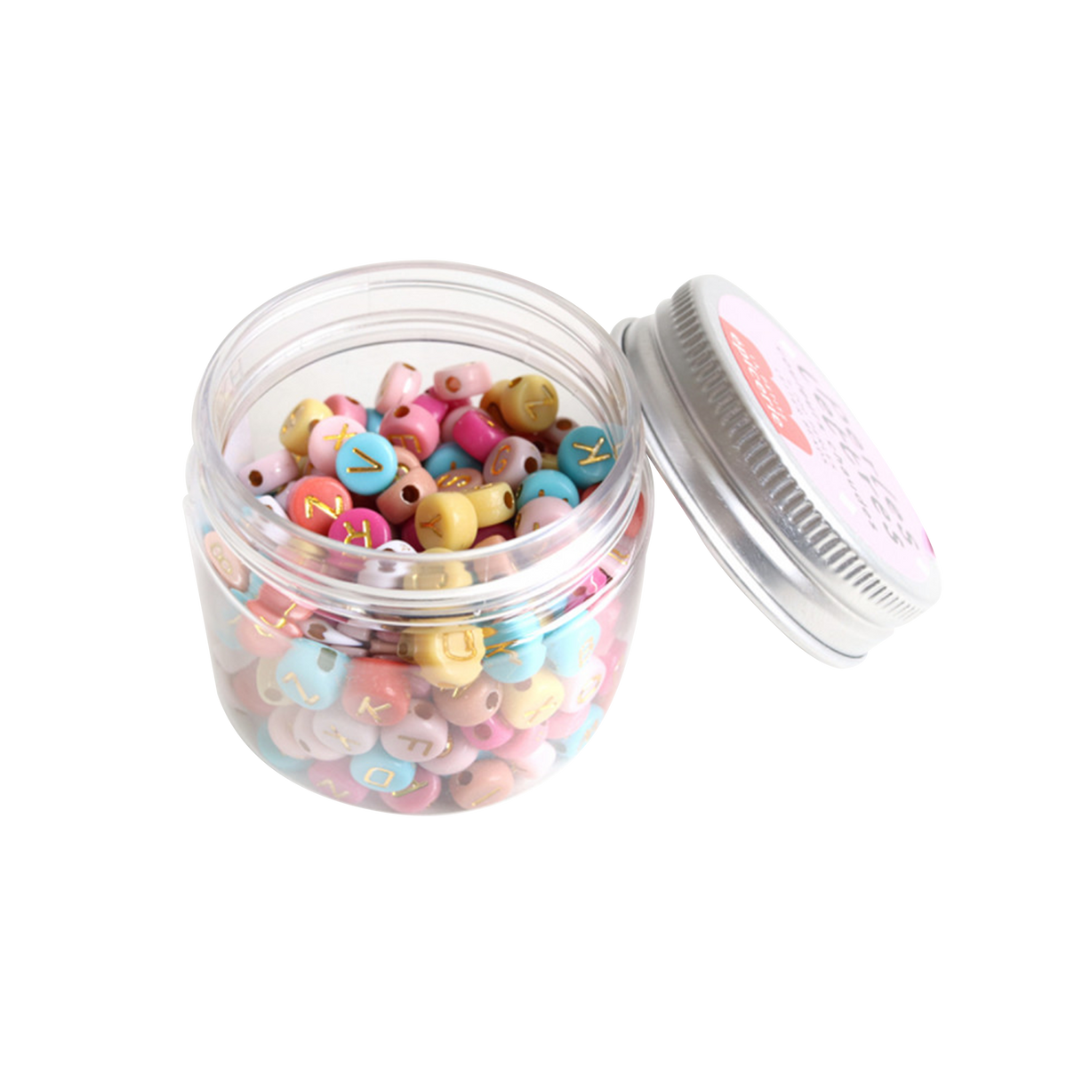 LA PETITE ÉPICERIE Kit création Perles lettres couleurs chaudes Multicolore