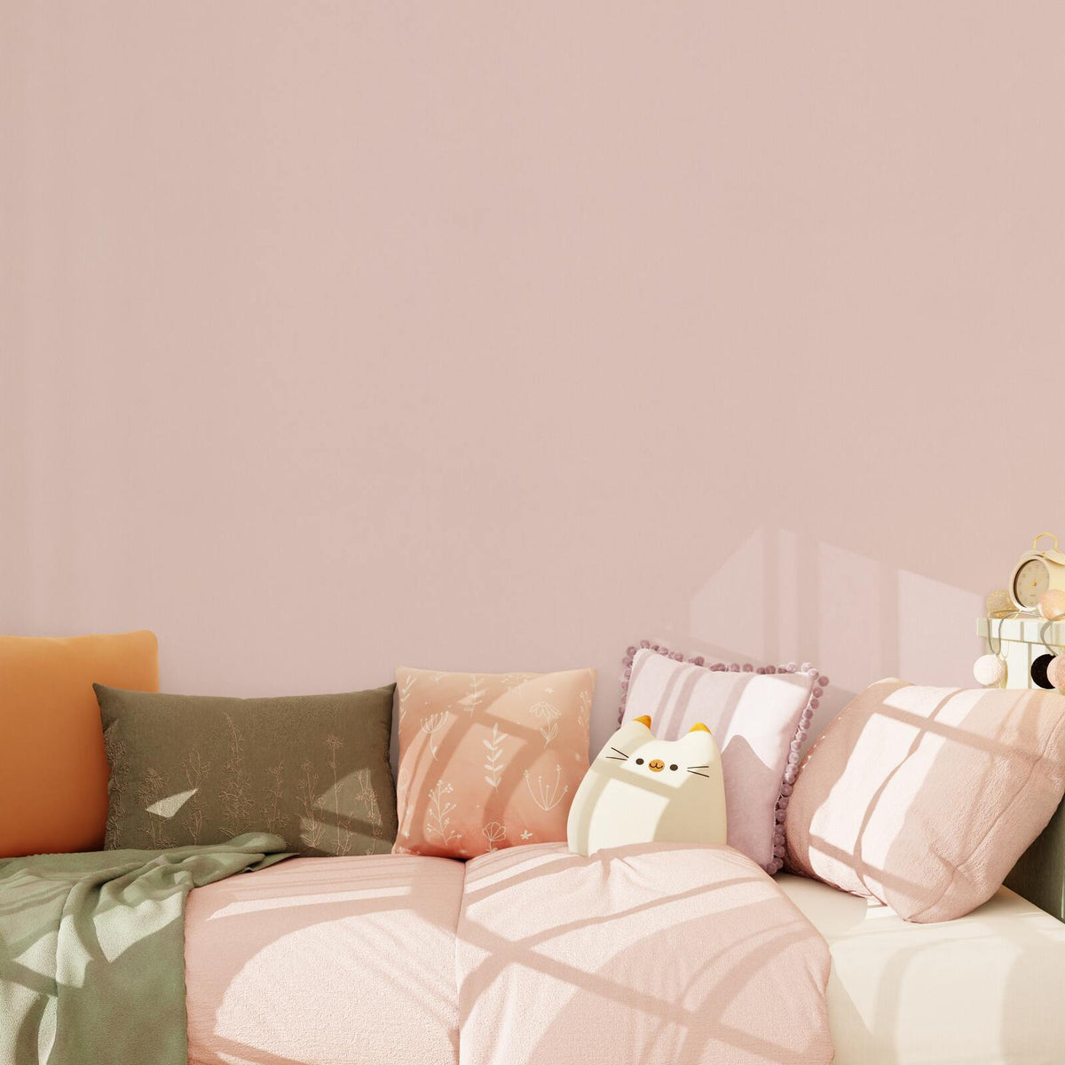 Papier peint intissé Bambino Rose poudré Lisse