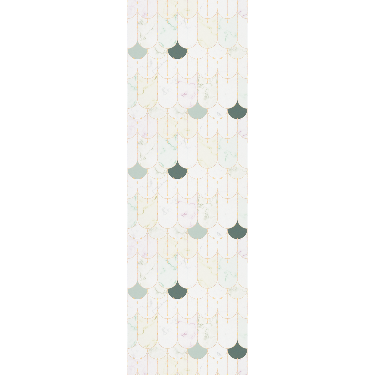 4MURS Papier peint intissé Rebecca Blanc et vert