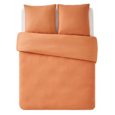 Parure de lit en gaze de coton Anokias Caramel