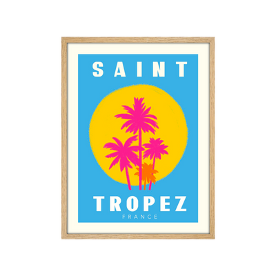 4MURS Image sous verre Saint tropez Bleu / rose / jaune