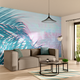 4MURS Papier peint panoramique XL Digital palms Multicolore Mat