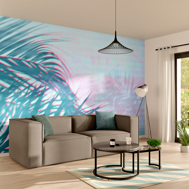 Papier peint panoramique XL DIGITAL PALMS 400 x 270 cm