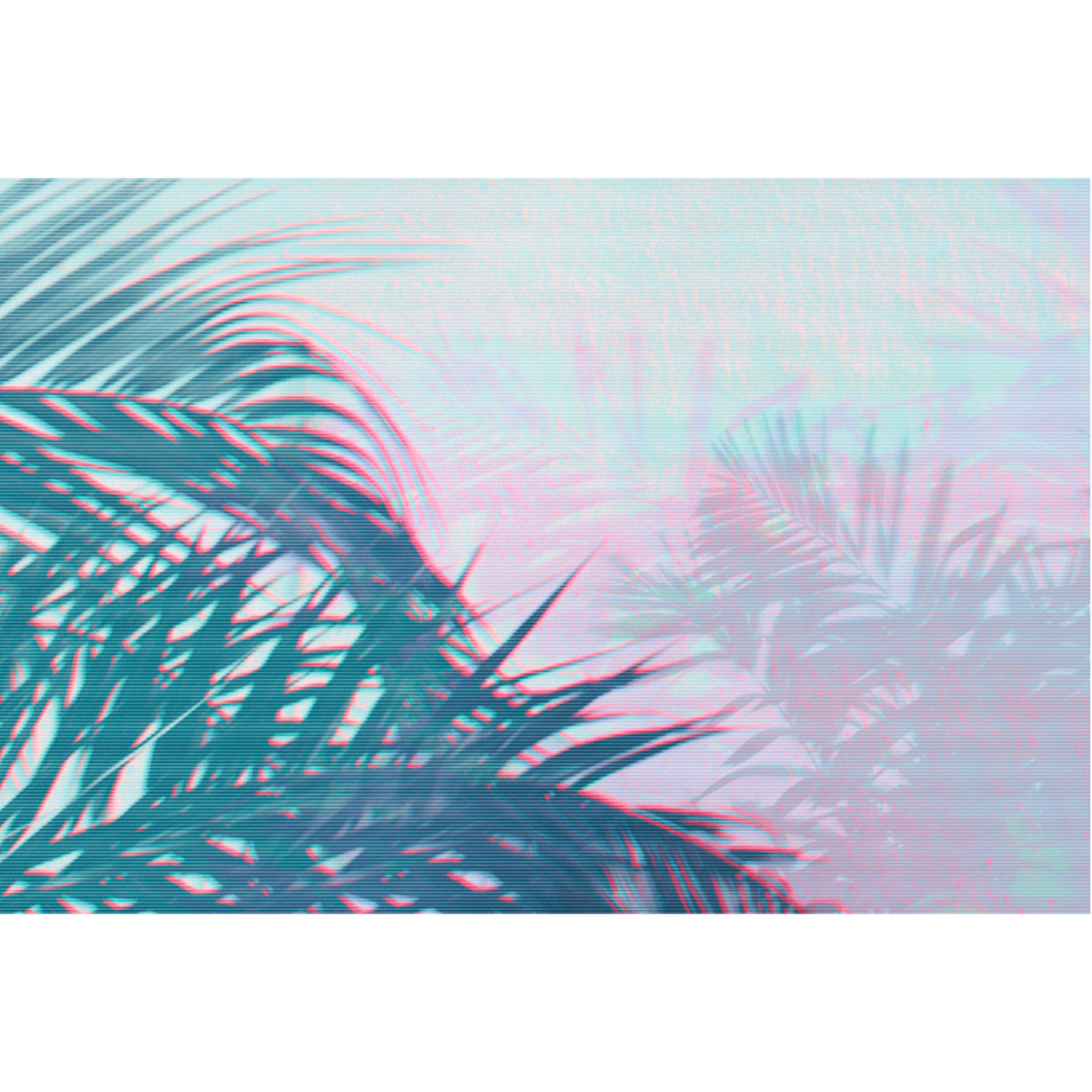 4MURS Papier peint panoramique XL Digital palms Multicolore Mat