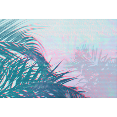 4MURS Papier peint panoramique XL Digital palms Multicolore Mat