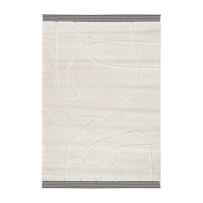 Tapis Ara Blanc cassé/noir