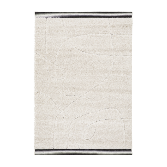 Tapis ARA coloris blanc cassé/noir 120 x 170 cm