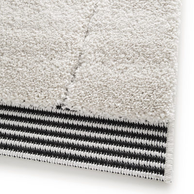 Tapis Ara Blanc cassé/noir