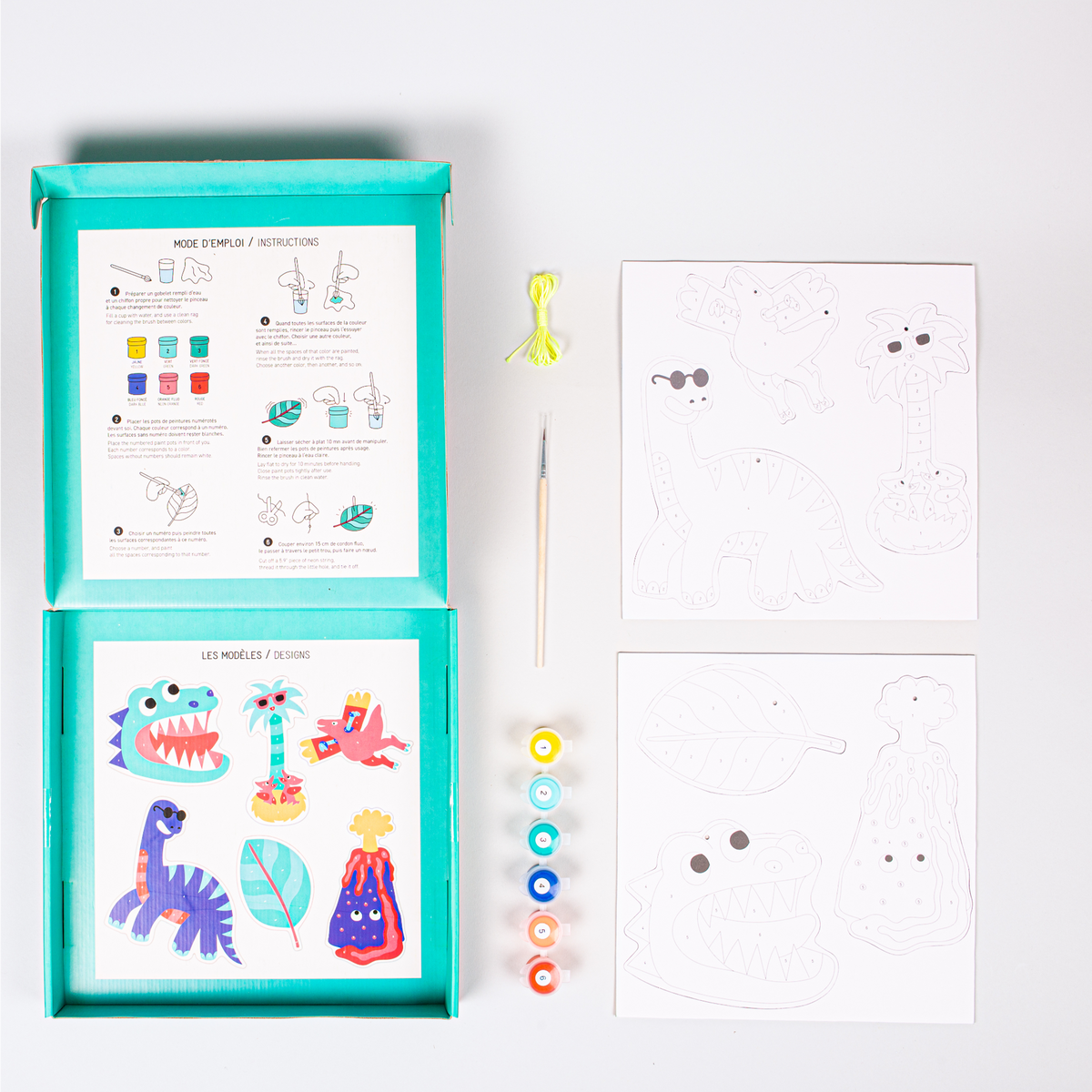 OMY Kit de peinture Dinos Vert