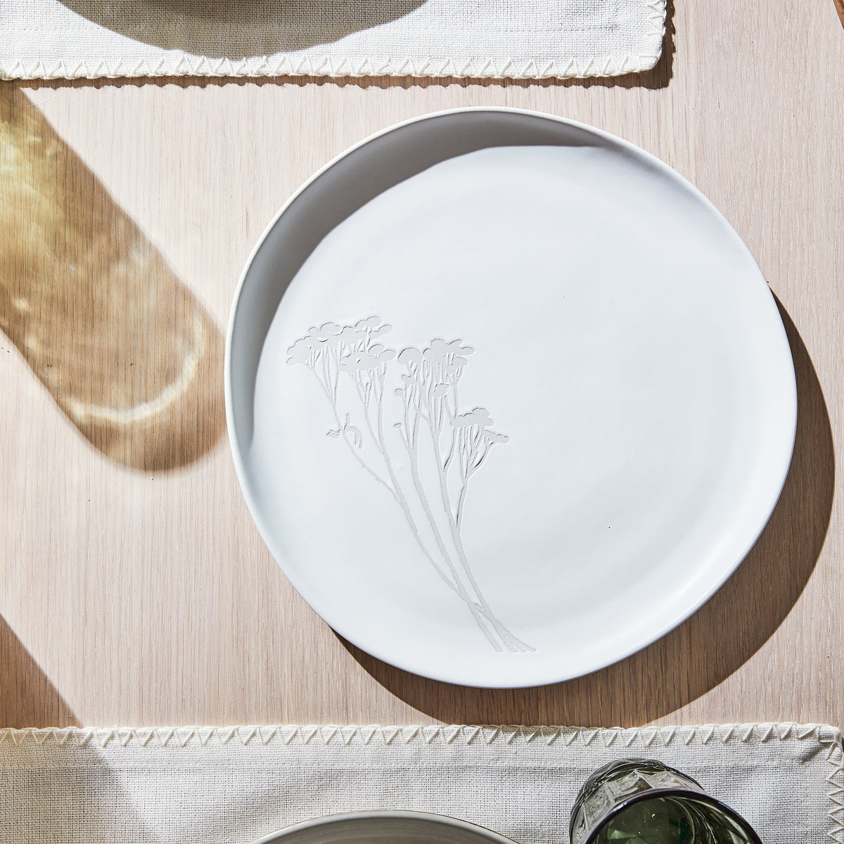 Assiette Mimosa Blanc