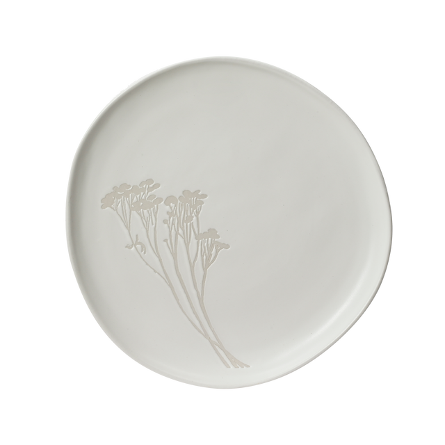 Assiette MIMOSA coloris blanc