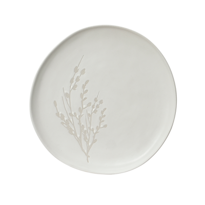 Assiette Mimosa Blanc