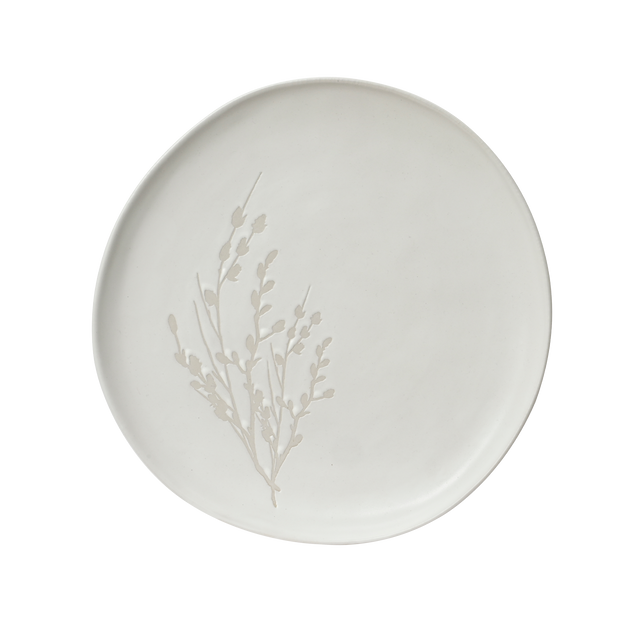 Assiette MIMOSA coloris blanc