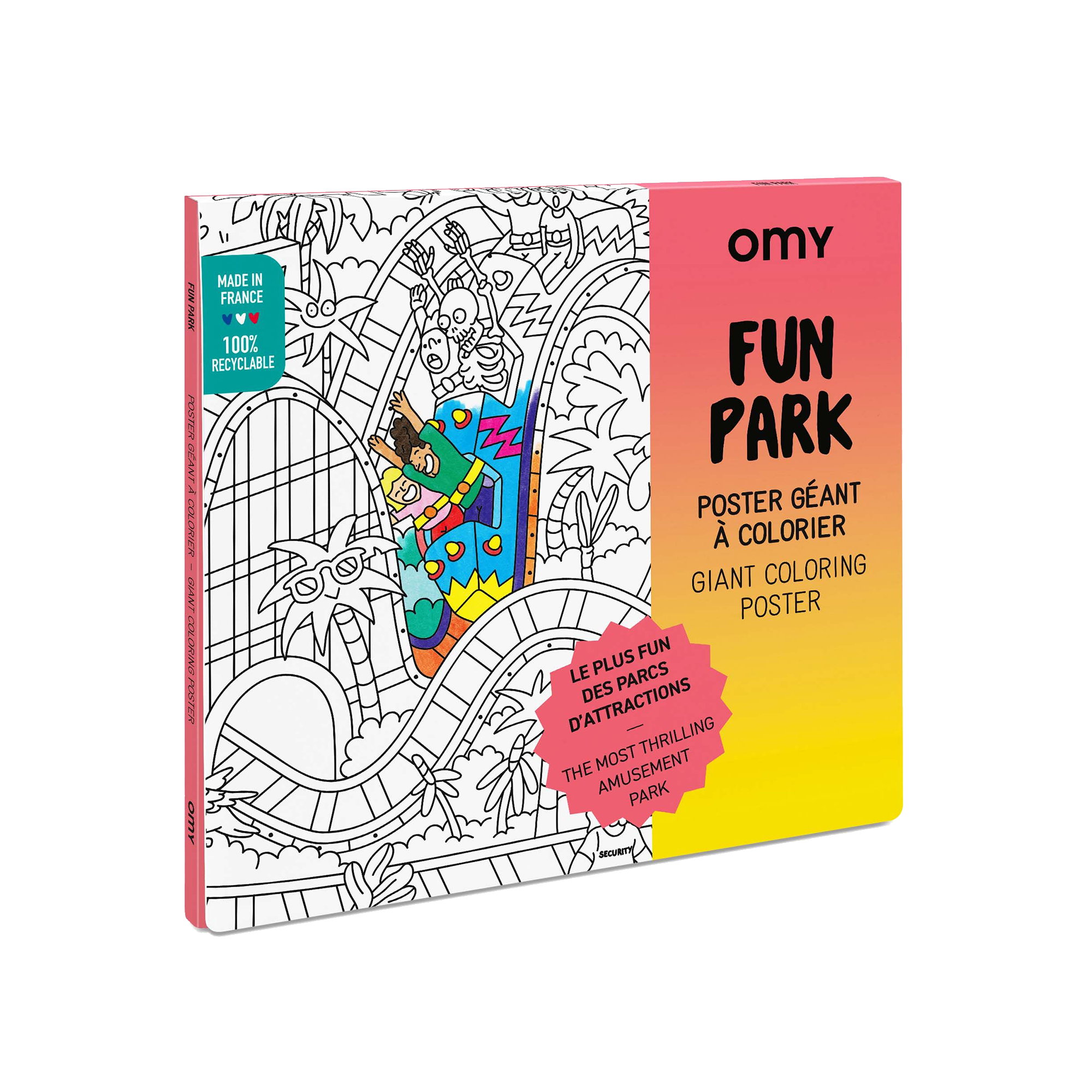 OMY Coloriage Poster fun park Rose