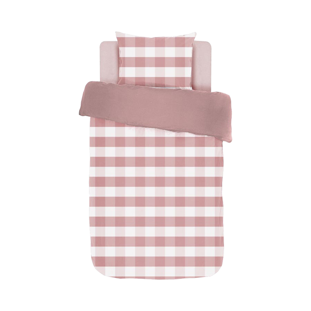 Parure de lit en coton lavé EMMA coloris mauve 140 x 200 cm