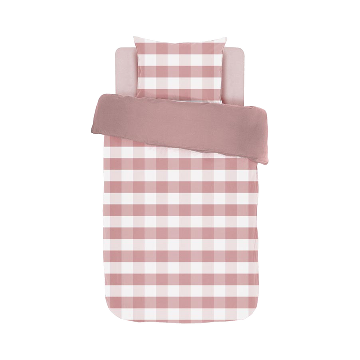 Parure de lit en coton lavé Emma Mauve