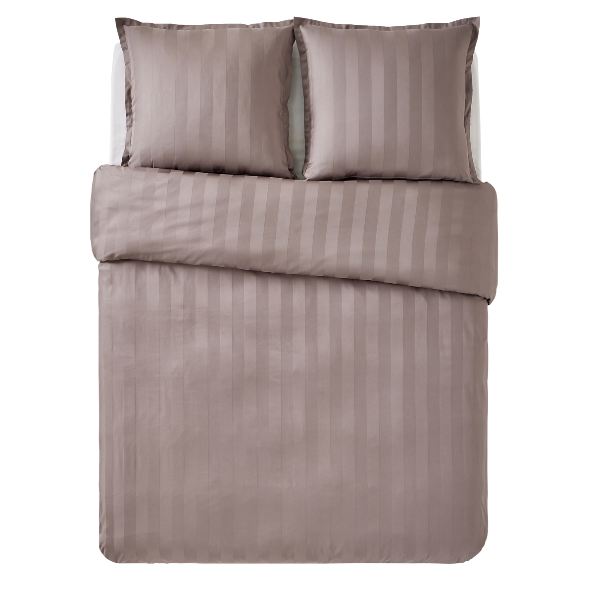 4MURS Parure de lit en satin de coton Bone Gris cendre