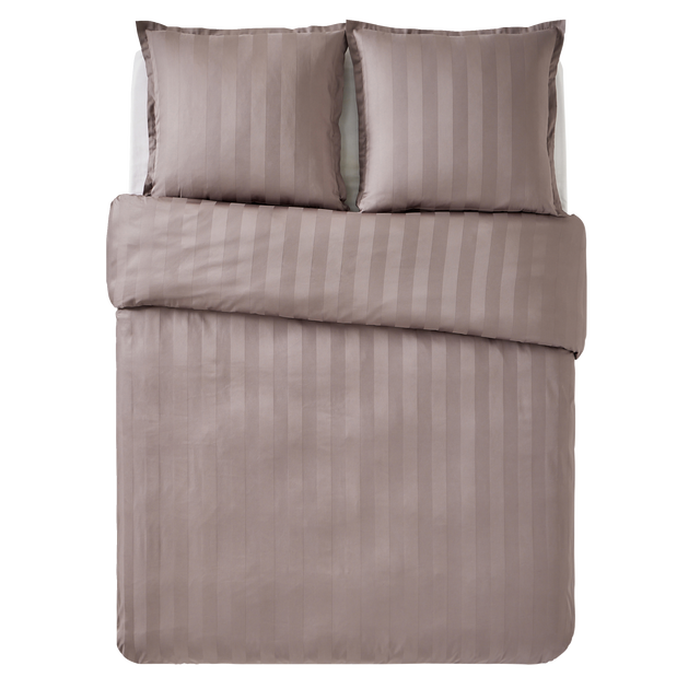 Parure de lit en satin de coton BONE gris cendré 260 x 240 cm