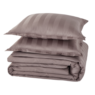 4MURS Parure de lit en satin de coton Bone Gris cendre