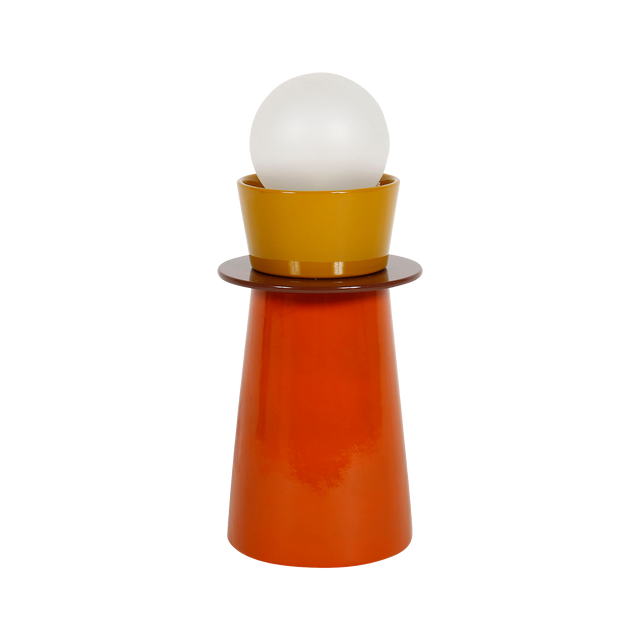 Ostaria Lampe à poser KENDAMA coloris orange 26,5 x 12 cm