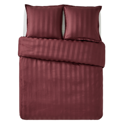 4MURS Parure de lit en satin de coton Bone Bordeaux
