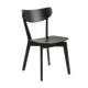 Chaise Roxby Noir 1 place