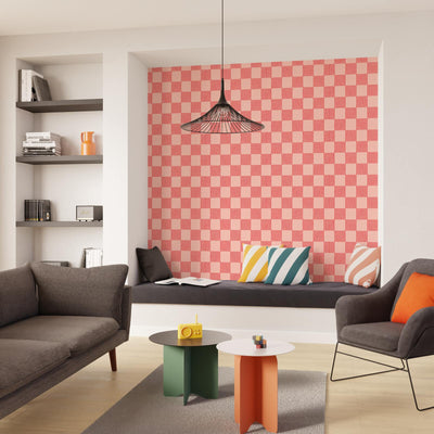 4MURS Papier peint intissé Damien Rose poudré