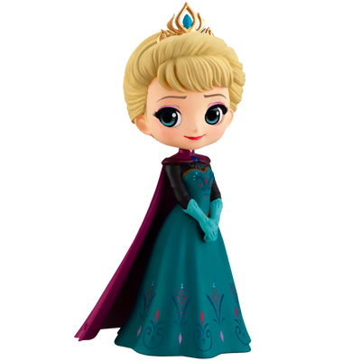 DISNEY Figurine Elsa couronnement Bleu