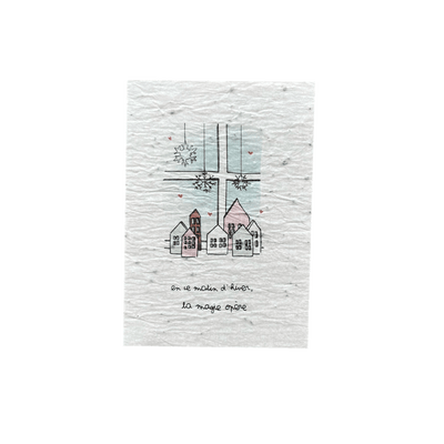 LES CARTES DE LULU Carte Hiver à planter Blanc
