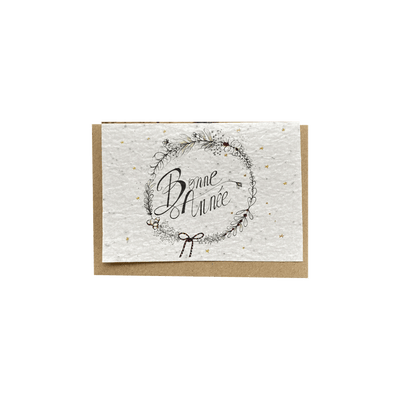 LES CARTES DE LULU Carte Bonne année Blanc