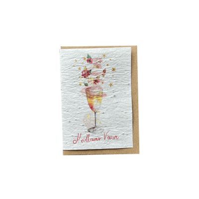 LES CARTES DE LULU Carte Meilleurs voeux Blanc