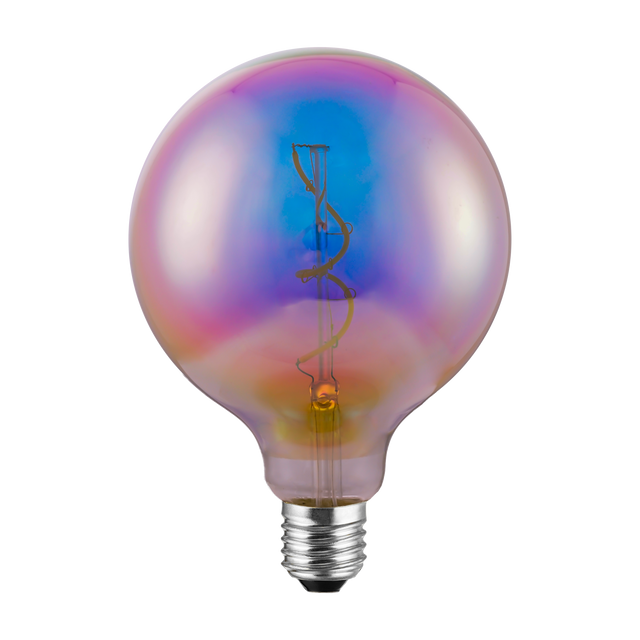 Ampoule LED GLOBE IRISÉ E27 12,5 CM multicolore 17,6 x 12,5 cm