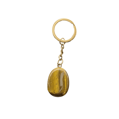 STONES CLUB Lithothérapie Porte clés oeil de tigre Brun