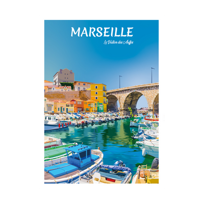 PRINTYMANIA Affiche Marseille Multicolore