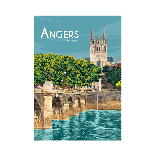 PRINTYMANIA Affiche ANGERS 30 x 40 cm