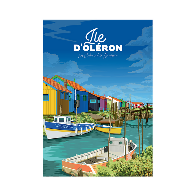 PRINTYMANIA Affiche ÎLE D'OLERON 30 x 40 cm