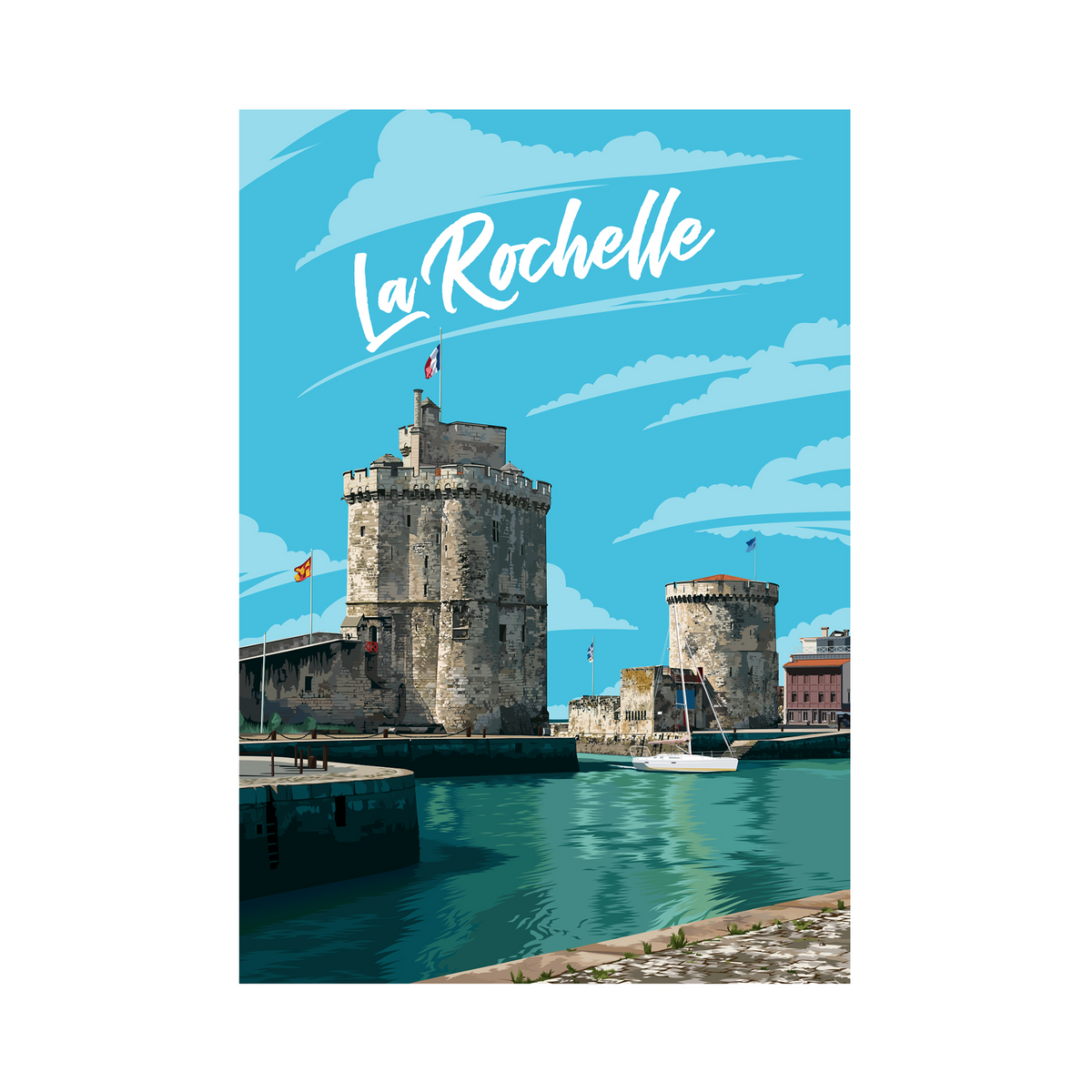 PRINTYMANIA Affiche La rochelle Multicolore