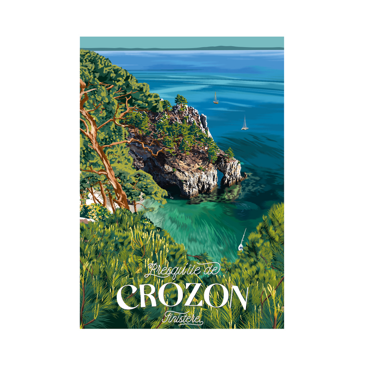 PRINTYMANIA Affiche Crozon Multicolore